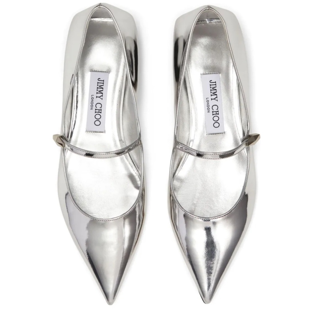 JIMMY CHOO Carolyn Ballerina Shoes 37 NWOB